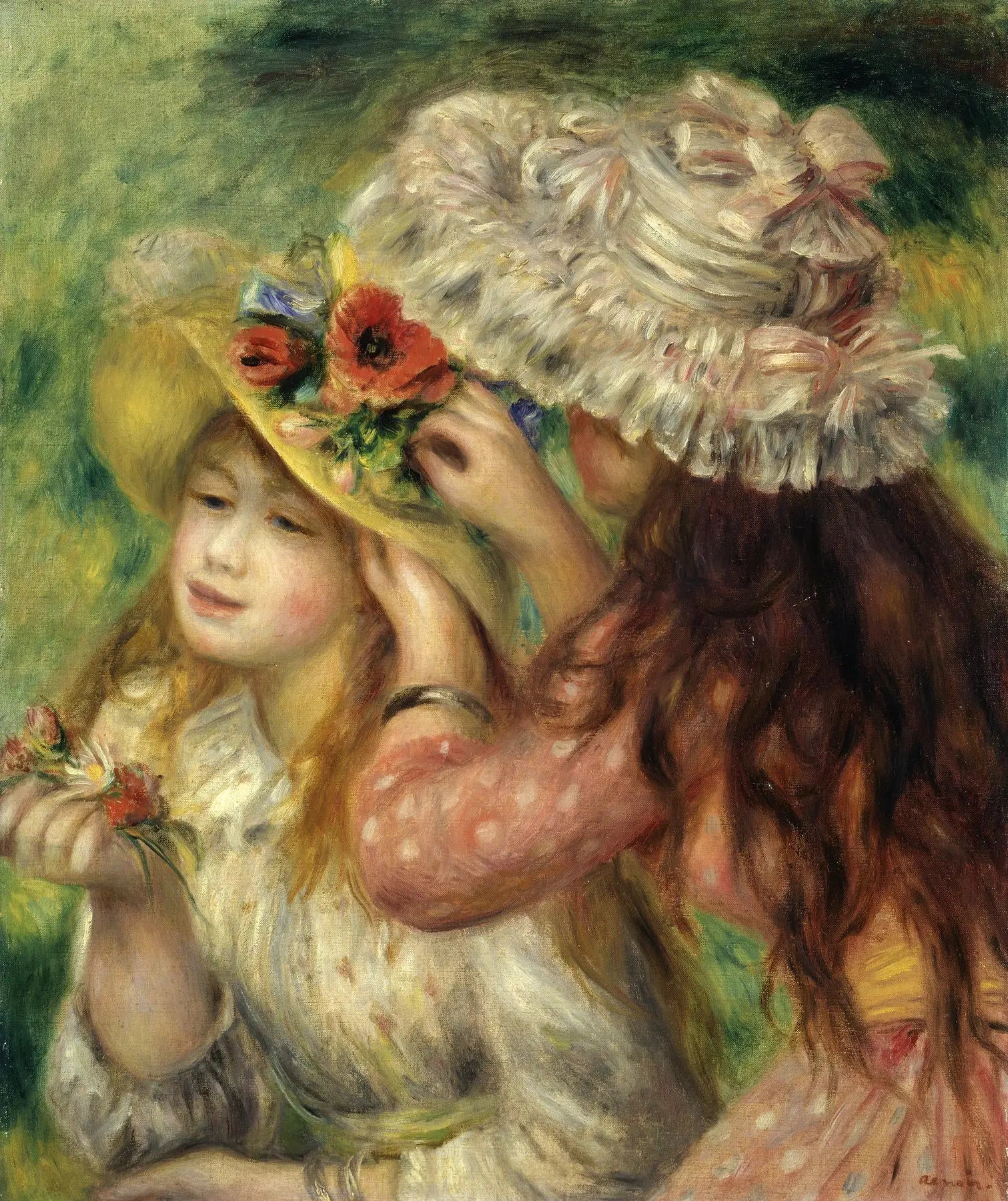 Reproduction du tableau « Les deux fillettes - Pierre-Auguste Renoir » par Alpha Reproduction en peinture à l’huile