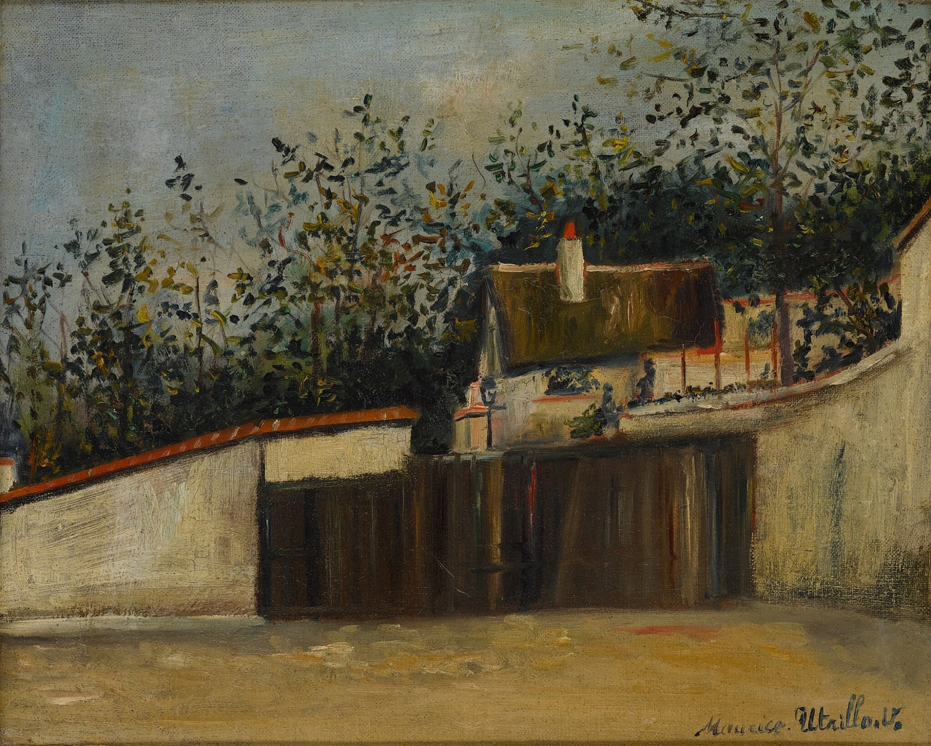 Rue Saint-Vincent et Chaumière d’Henri IV, Montmartre - Maurice Utrillo