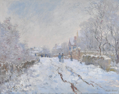 アルジャントゥイユの雪の下の通り – クロード・モネ, 1875年