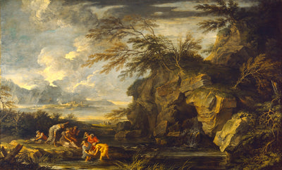 La découverte de Moïse - Salvator Rosa