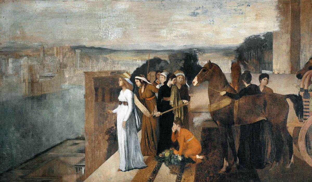 Reproduction du tableau « Sémiramis construisant Babylone - Edgar Degas » par Alpha Reproduction en peinture à l’huile