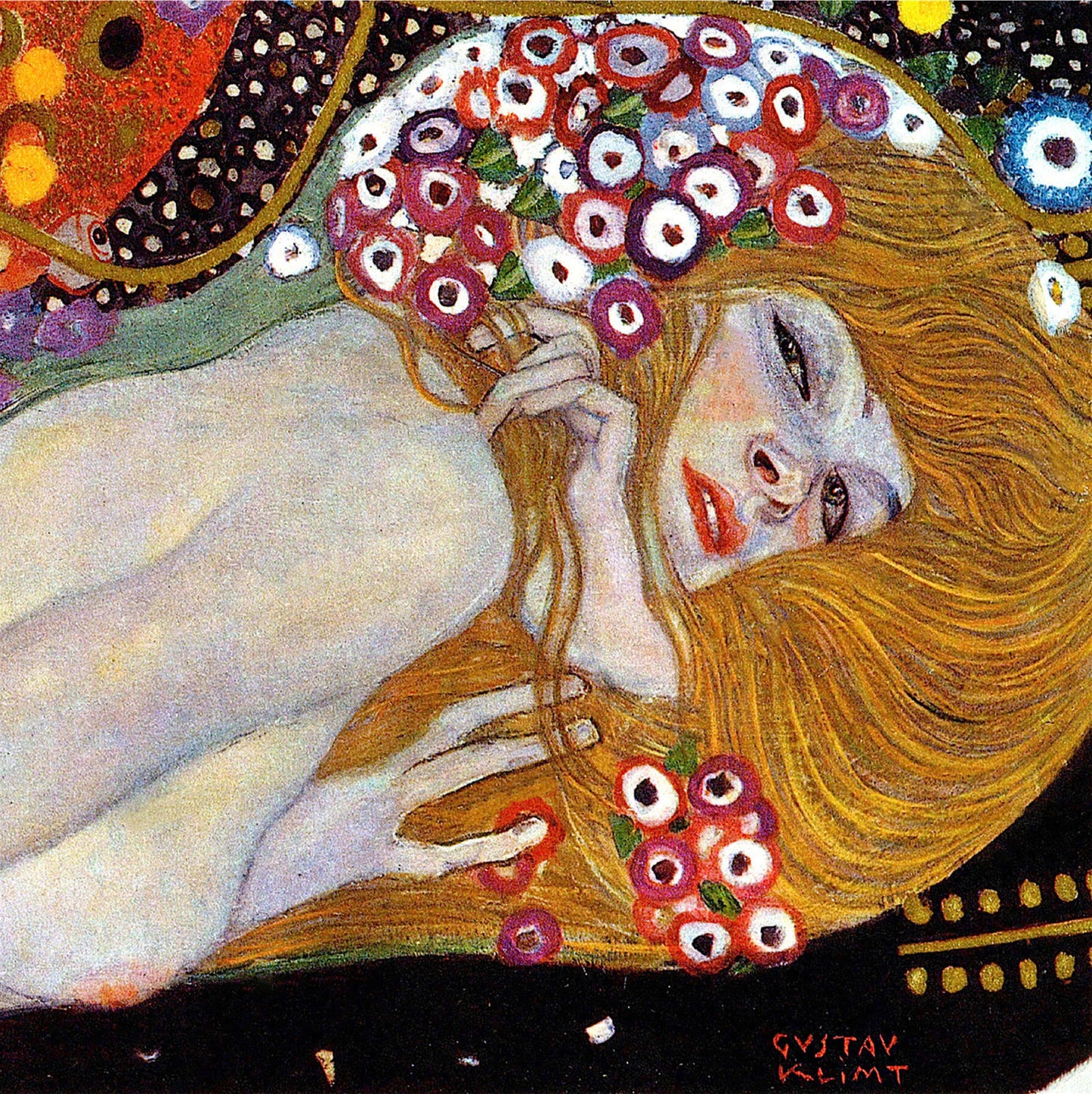 🐍 水の蛇 II（詳細） – グスタフ・クリムト（1904–1907）