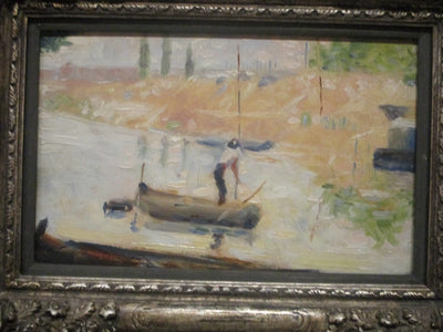 Reproduction du tableau « L'homme dans un bateau - Georges Seurat » par Alpha Reproduction en peinture à l’huile