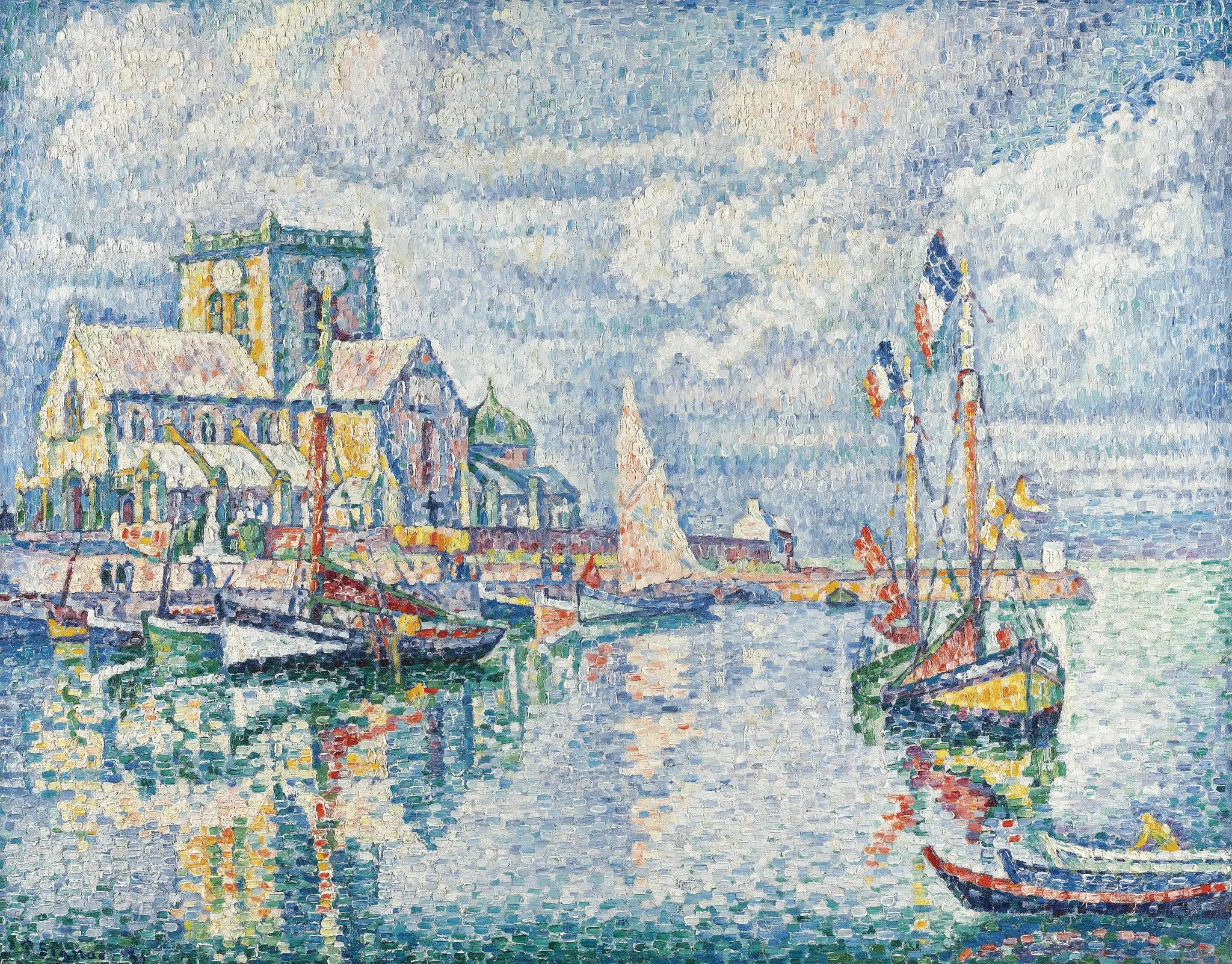 Reproduction du tableau « Barfleur, 1931 - Paul Signac » par Alpha Reproduction en peinture à l’huile