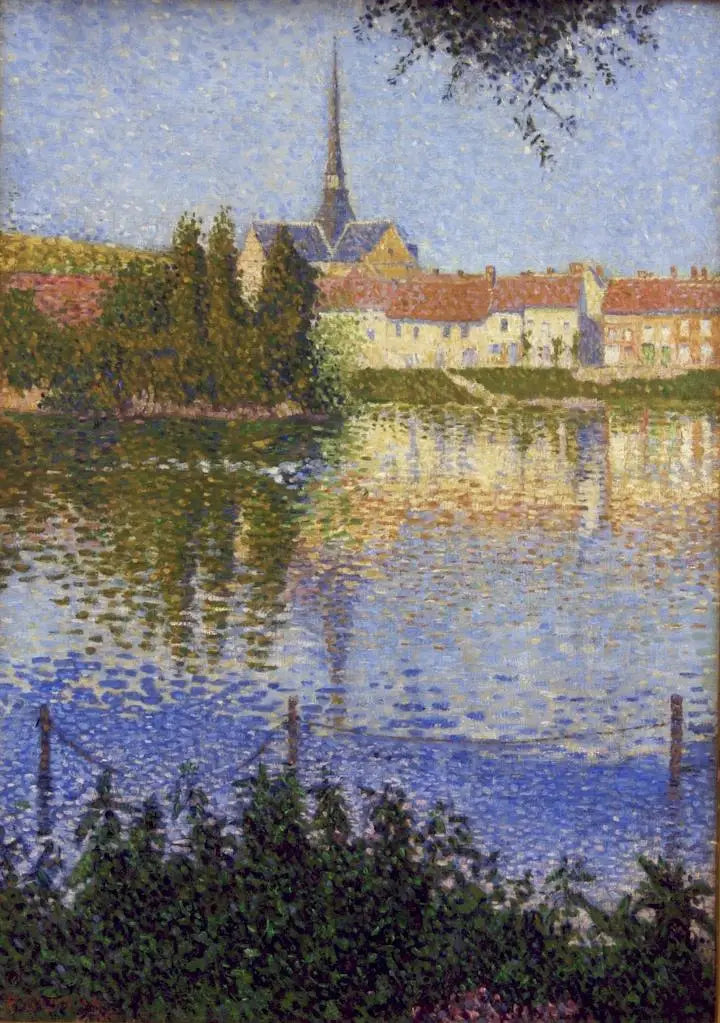 Reproduction du tableau « Les Andelys, l'île à Lucas - Paul Signac » par Alpha Reproduction en peinture à l’huile