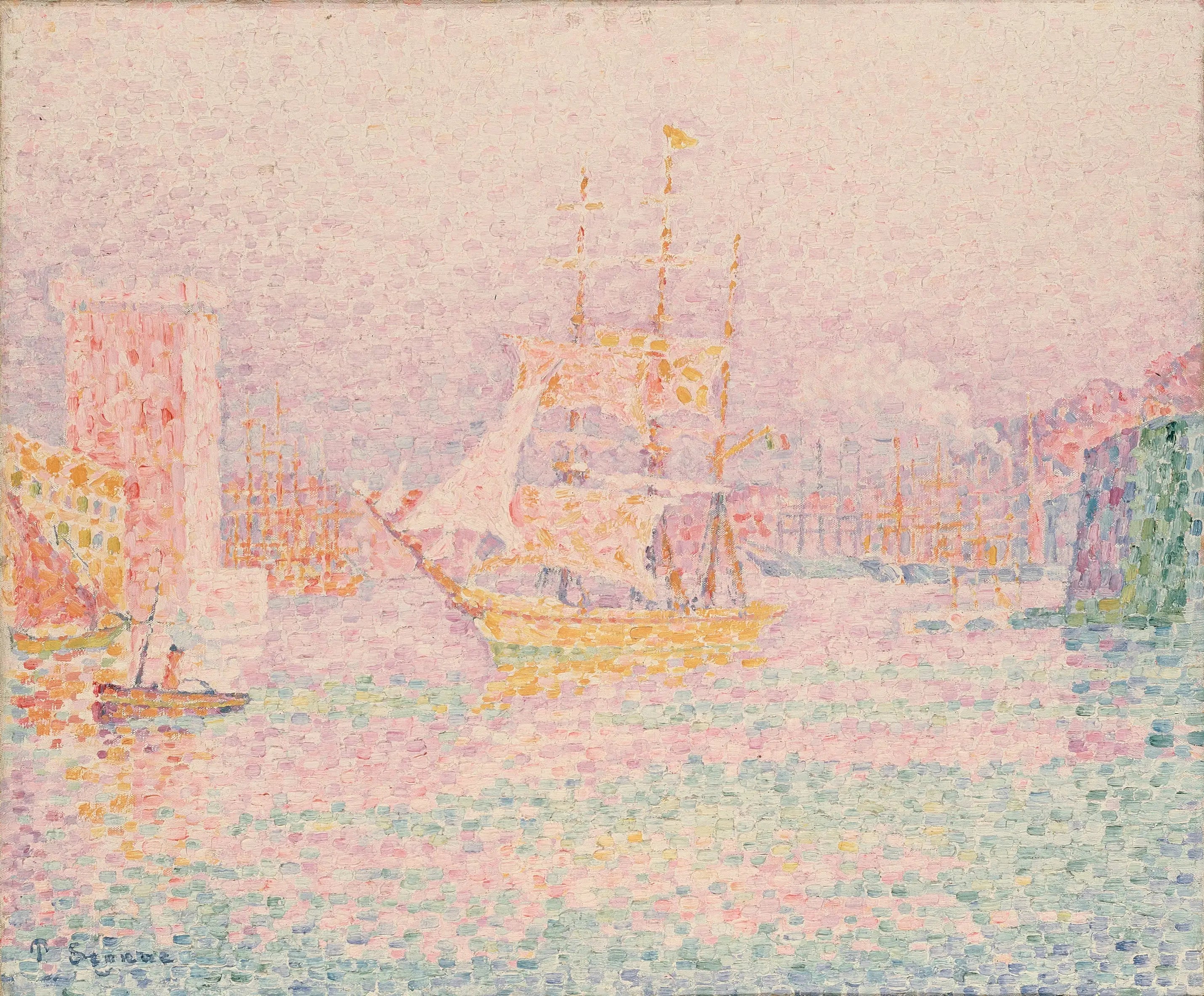 Reproduction du tableau « Le Port de Marseille - Paul Signac » par Alpha Reproduction en peinture à l’huile