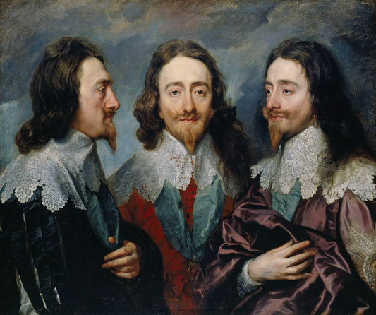 👑 チャールズ1世の三重肖像画 – アンソニー・ヴァン・ダイク（1635年頃–1636年頃）