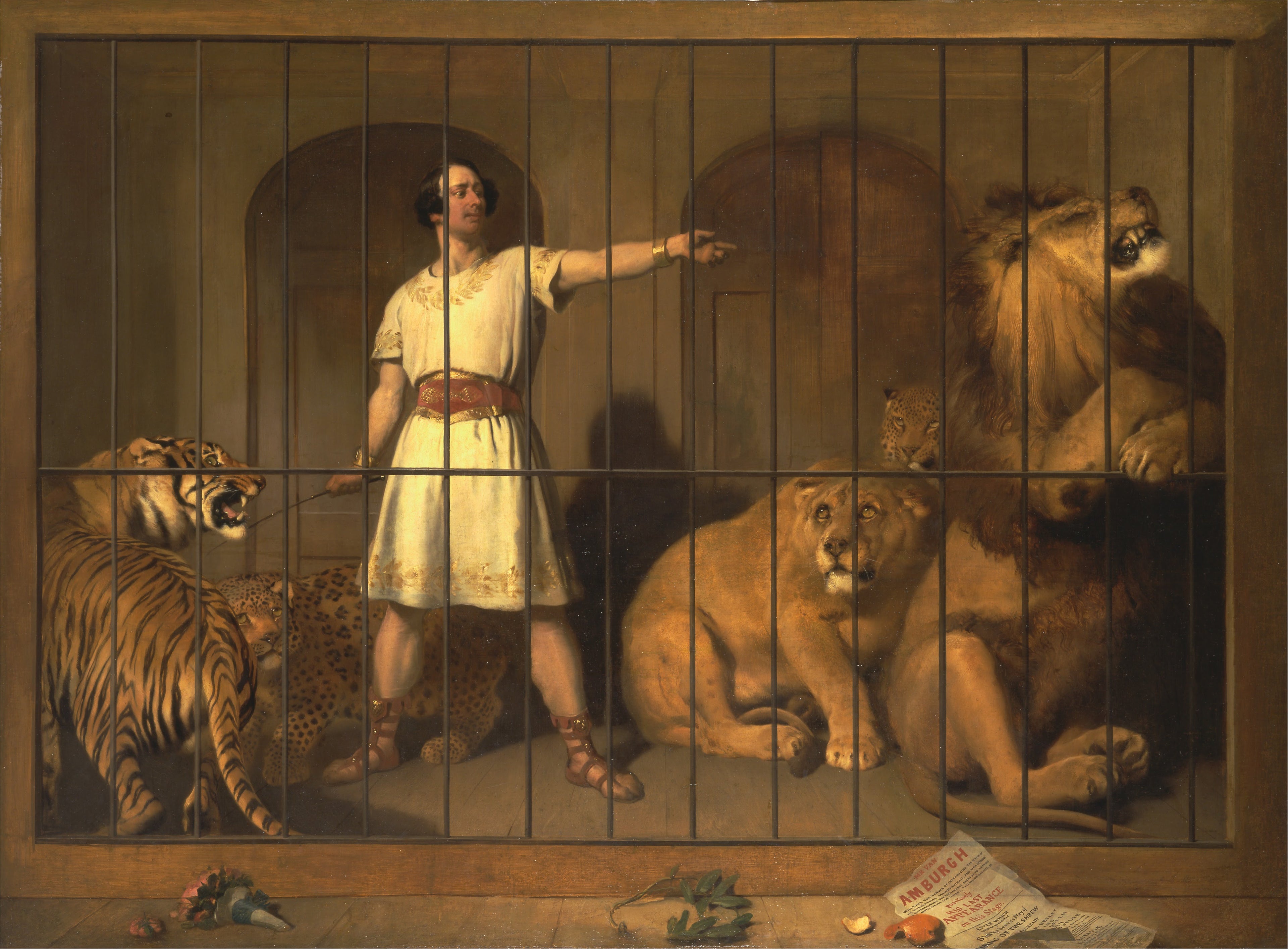 Portrait de M. Van Amburgh, tel qu'il apparaissait avec ses animaux au théâtre de Londres - Edwin Henry Landseer