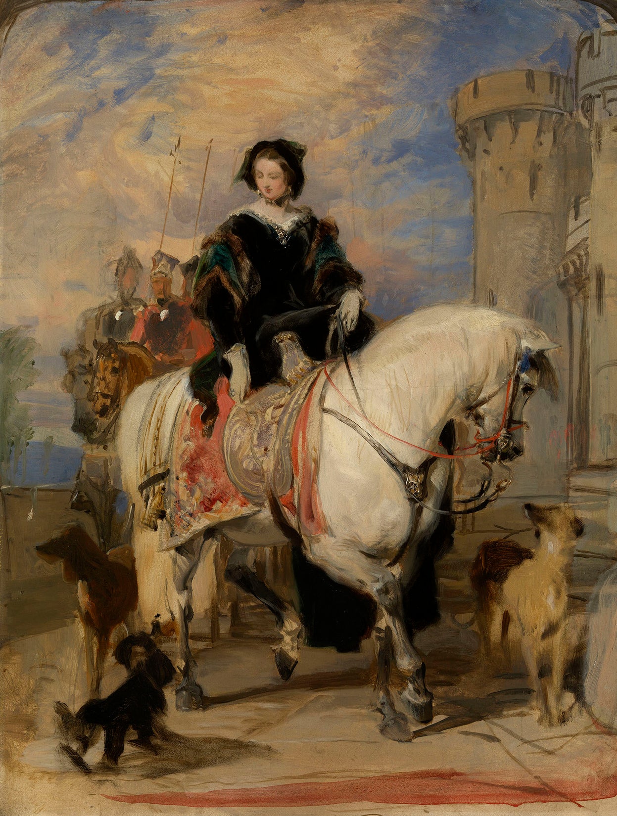 La reine Victoria (1819-1901) à cheval - Edwin Henry Landseer