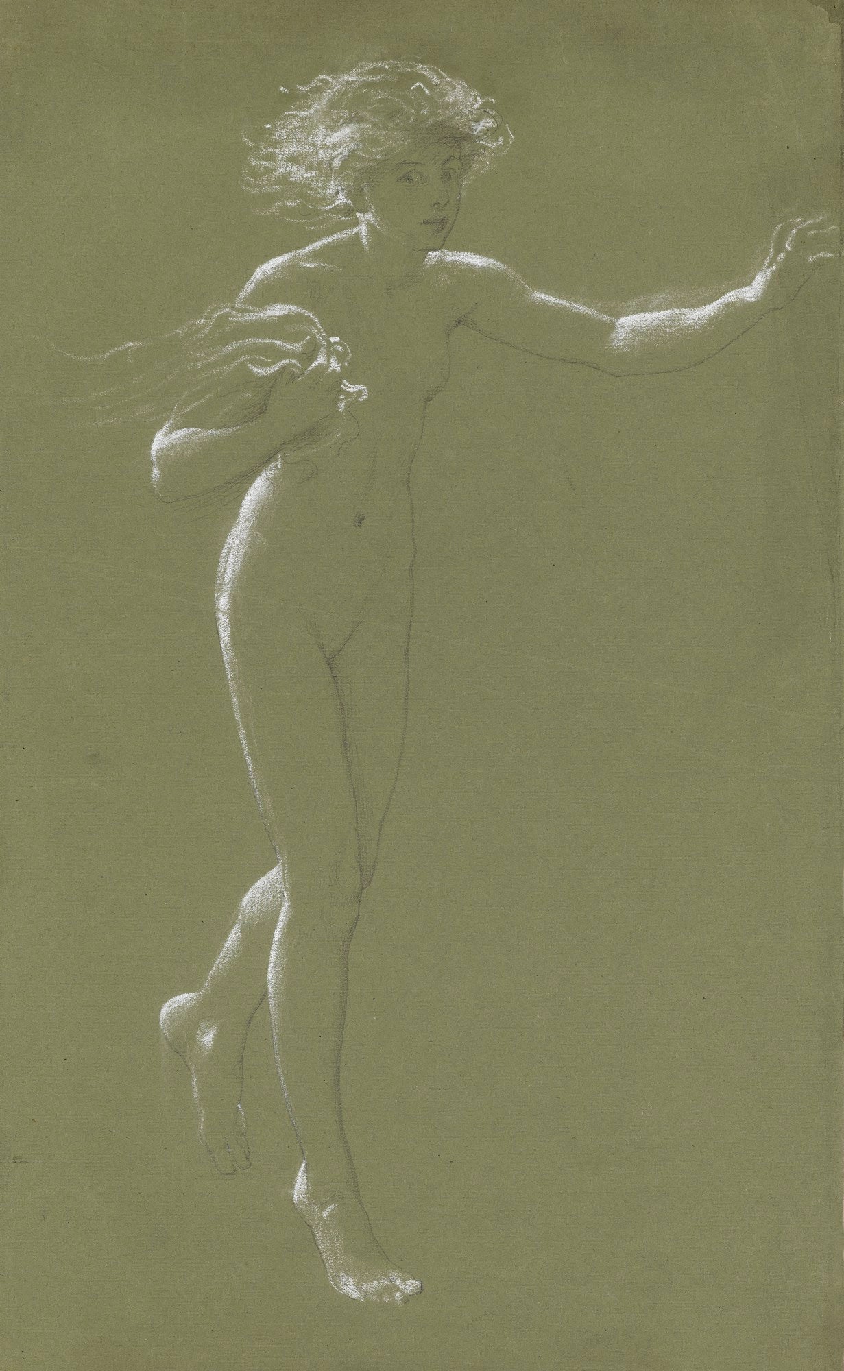 Étude pour « Surpris » - Frank Bernard Dicksee