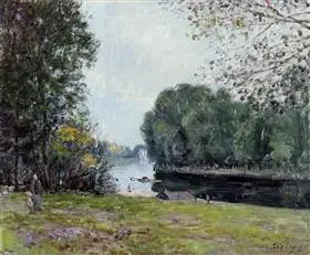 Reproduction du tableau « Un Tournant du Loing - Été - Alfred Sisley » par Alpha Reproduction en peinture à l’huile