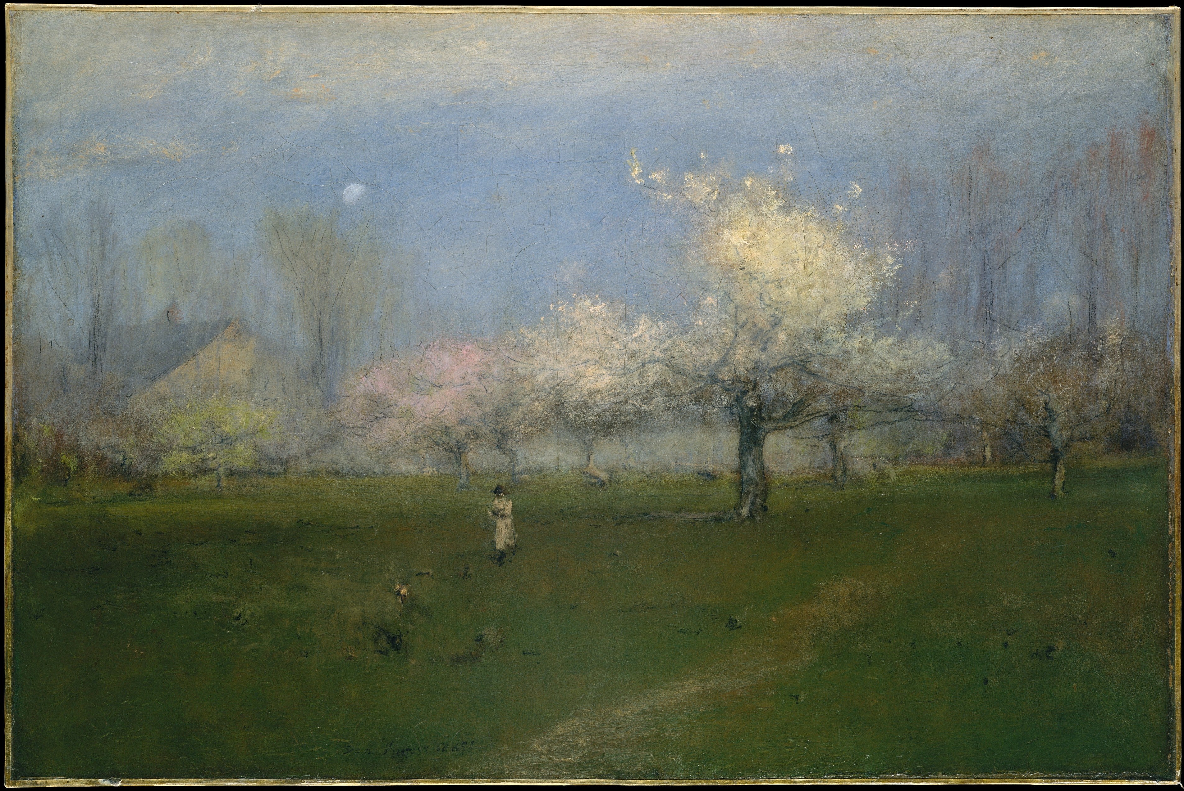 Fleurs de printemps, Montclair, New Jersey - George Inness