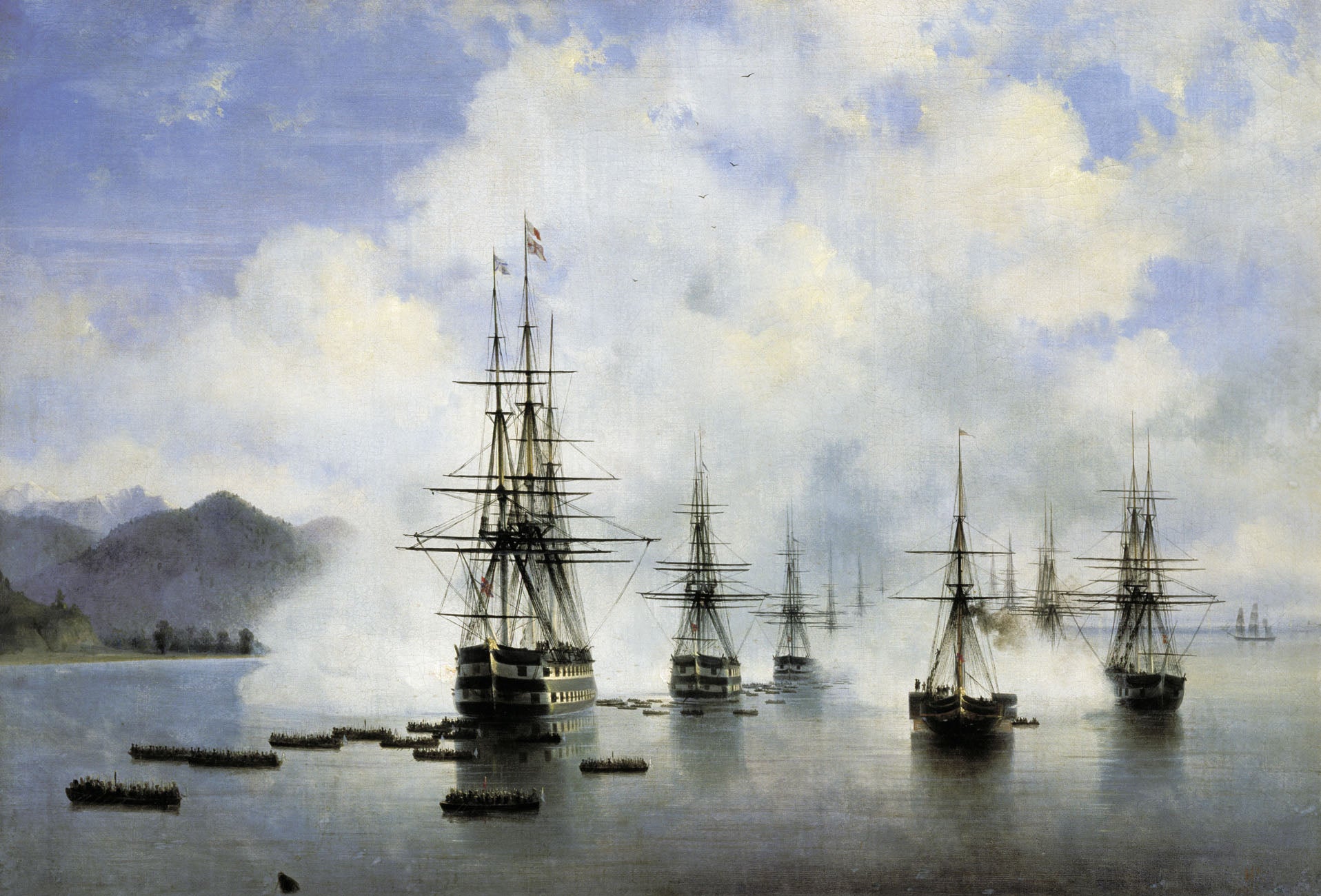 Le débarquement de N. N. Raevskyi à Subashi - Ivan Aïvazovski