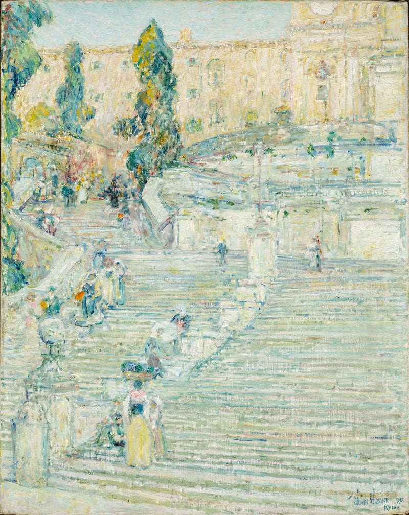ローマのスペイン階段 - チルド・ハッサム

Source:
L'escalier espagnol, Rome - Childe Hassam