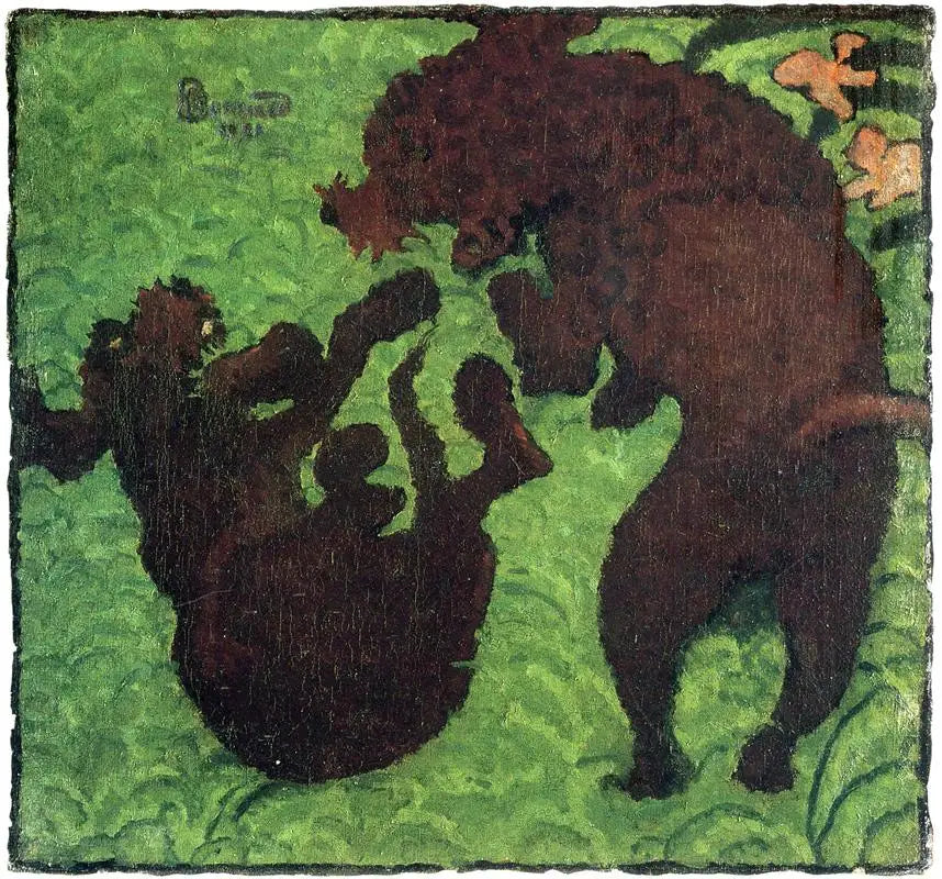 Reproduction du tableau « Les deux caniches - Pierre Bonnard » par Alpha Reproduction en peinture à l’huile