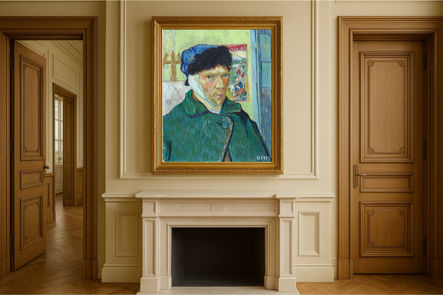 🎨 耳に包帯を巻いた自画像 – ヴィンセント・ヴァン・ゴッホ (1889)