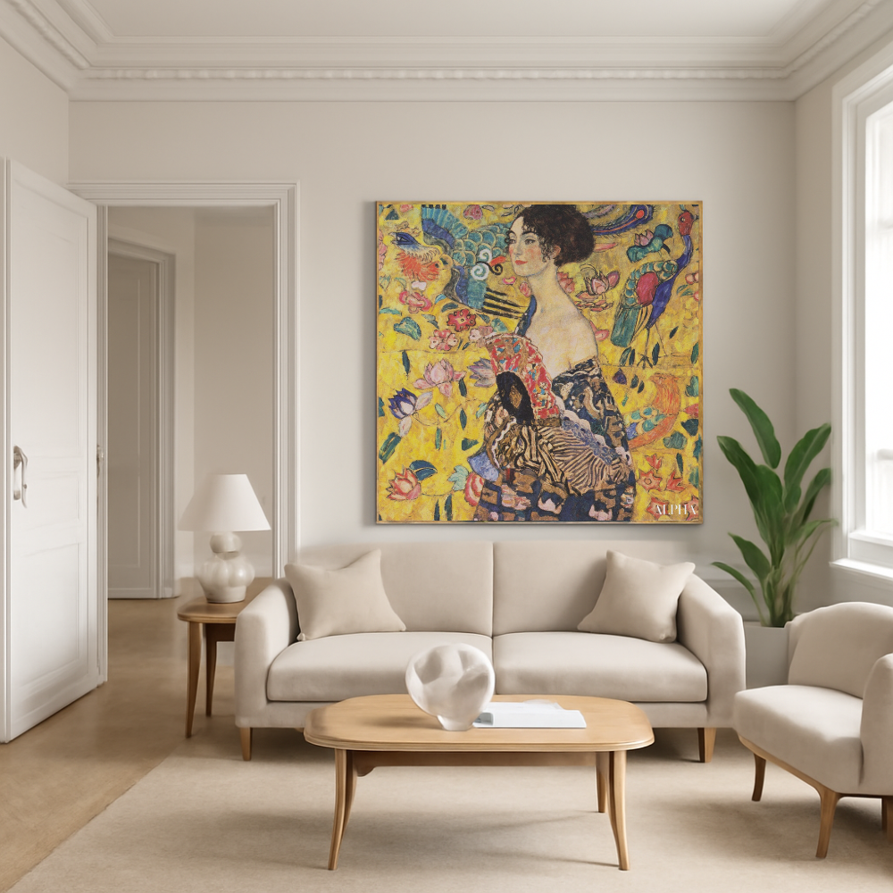 🎨 扇を持つ女性 – グスタフ・クリムト (1917–1918)