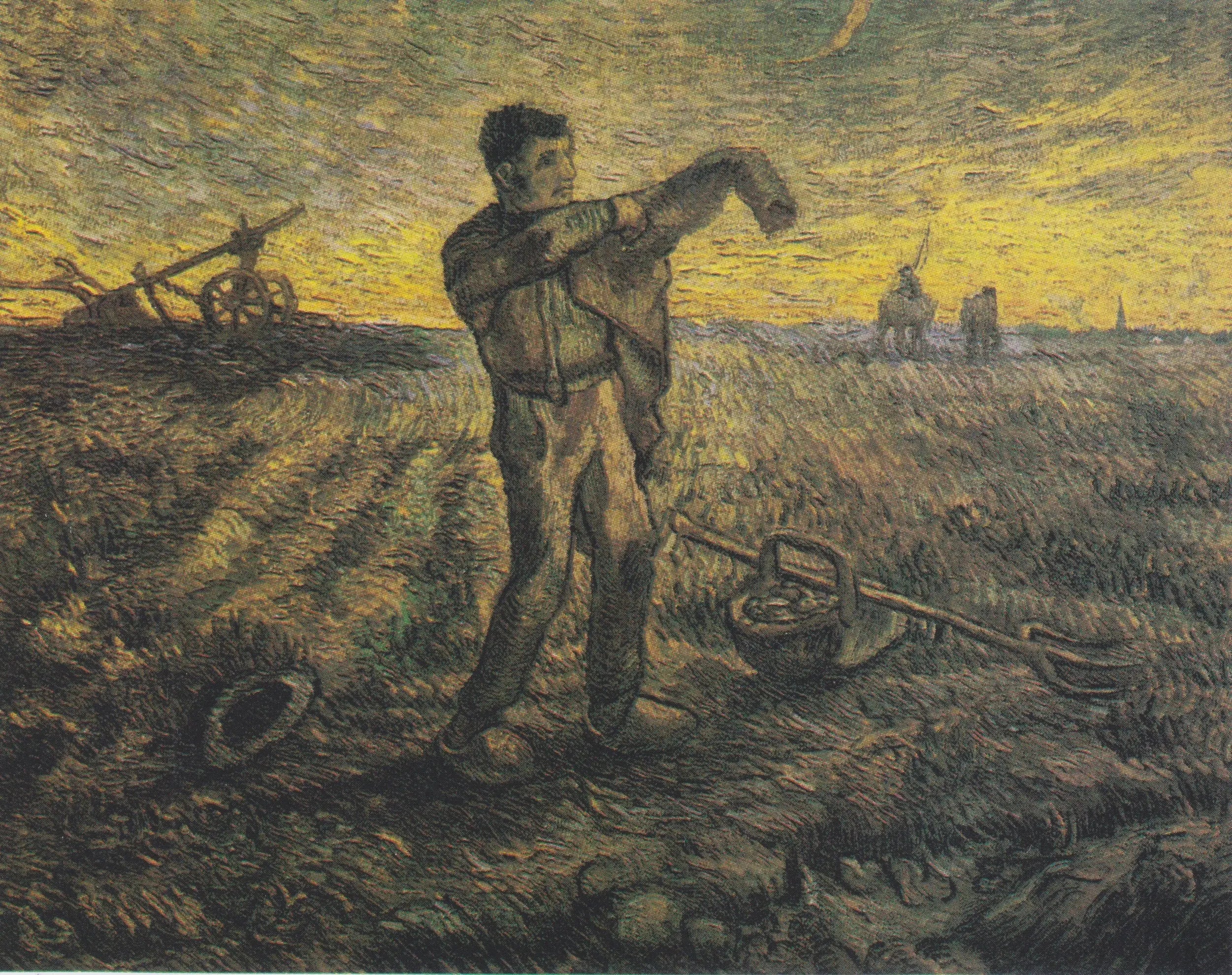 Reproduction du tableau « Soir : La fin de la journée (après Millet) - Vincent van Gogh » par Alpha Reproduction en peinture à l’huile