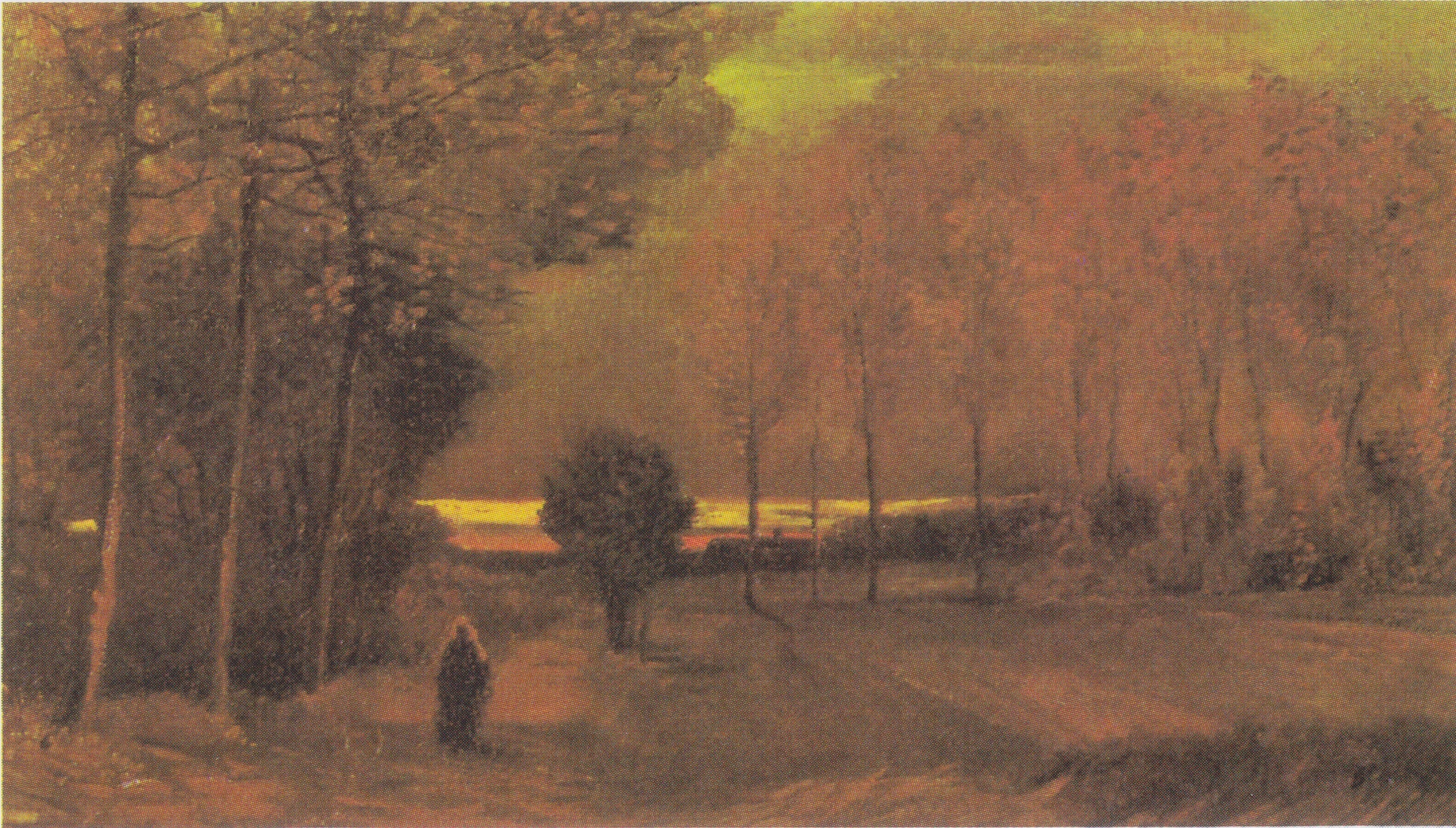 黄昏の秋の風景 - Vincent van Gogh