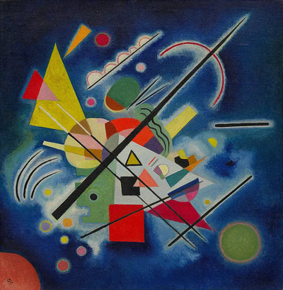 Reproduction du tableau « Peinture bleue - Vassily Kandinsky » par Alpha Reproduction en peinture à l’huile