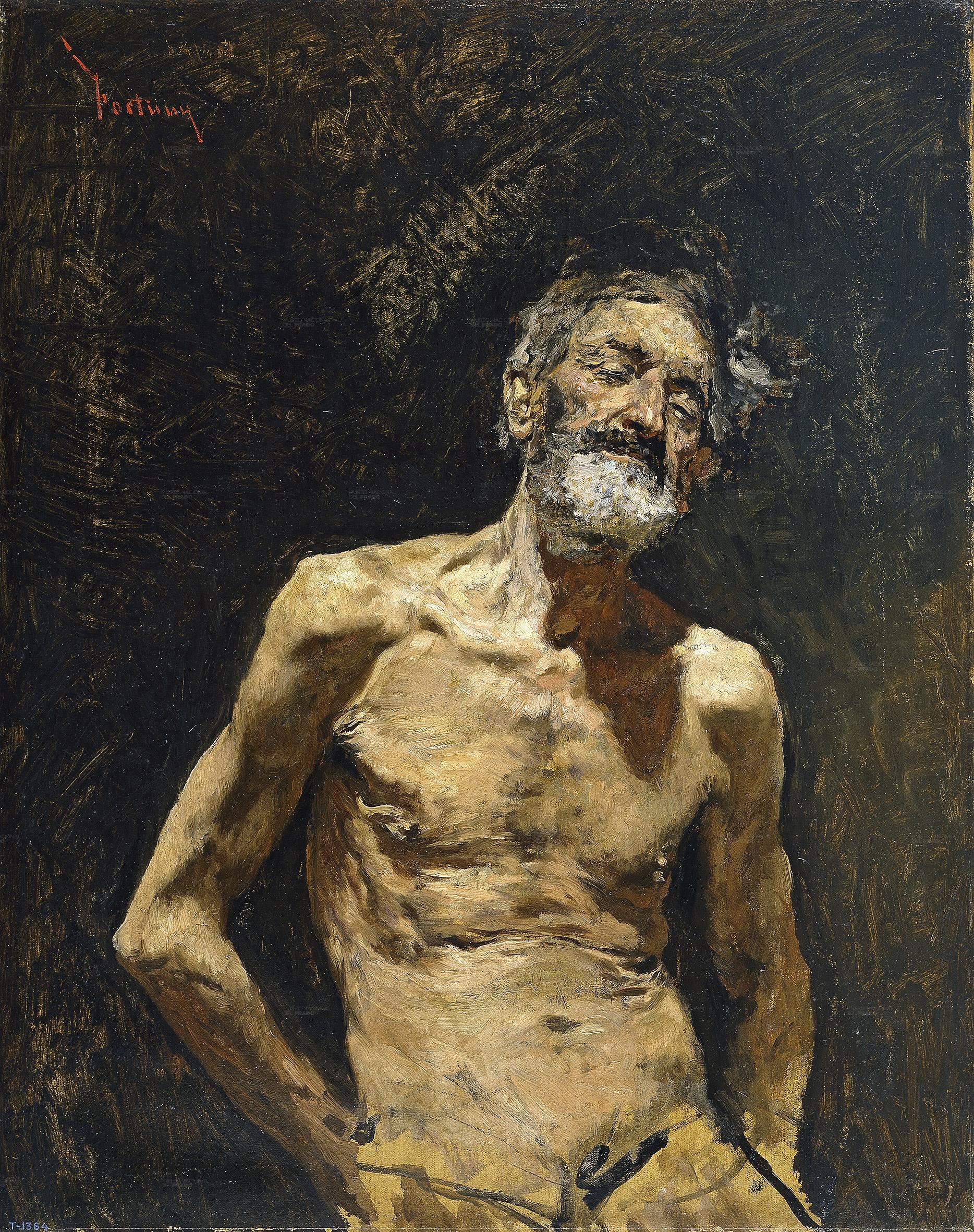 Vieil Homme nu au soleil - Mariano Fortuny Marsal