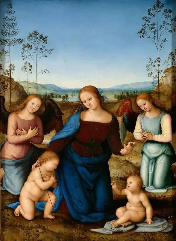 Vierge à l’Enfant Saint Jean et Deux Anges - Pietro Perugino - Alpha Reproduction