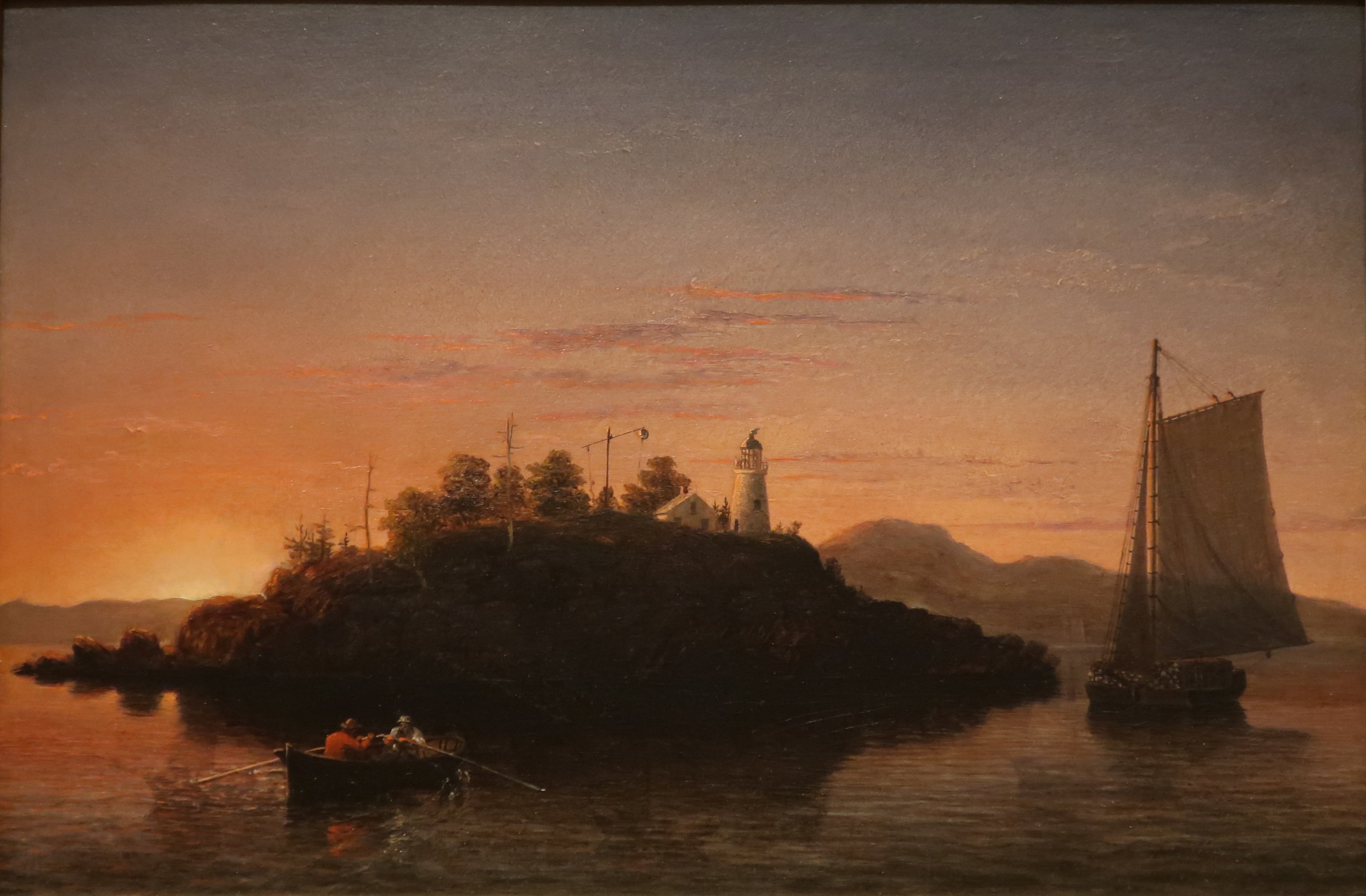 Vue des montagnes Camden depuis la baie de Penobscot - Fitz Henry Lane