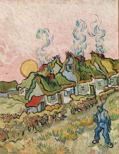 Reproduction du tableau « Chaumières au soleil - Vincent van Gogh » par Alpha Reproduction en peinture à l’huile
