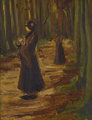 森の中の二人の女性 - Vincent van Gogh