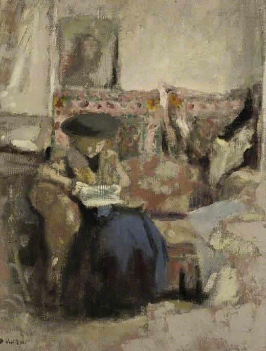 La Liseuse au coussin - Édouard Vuillard