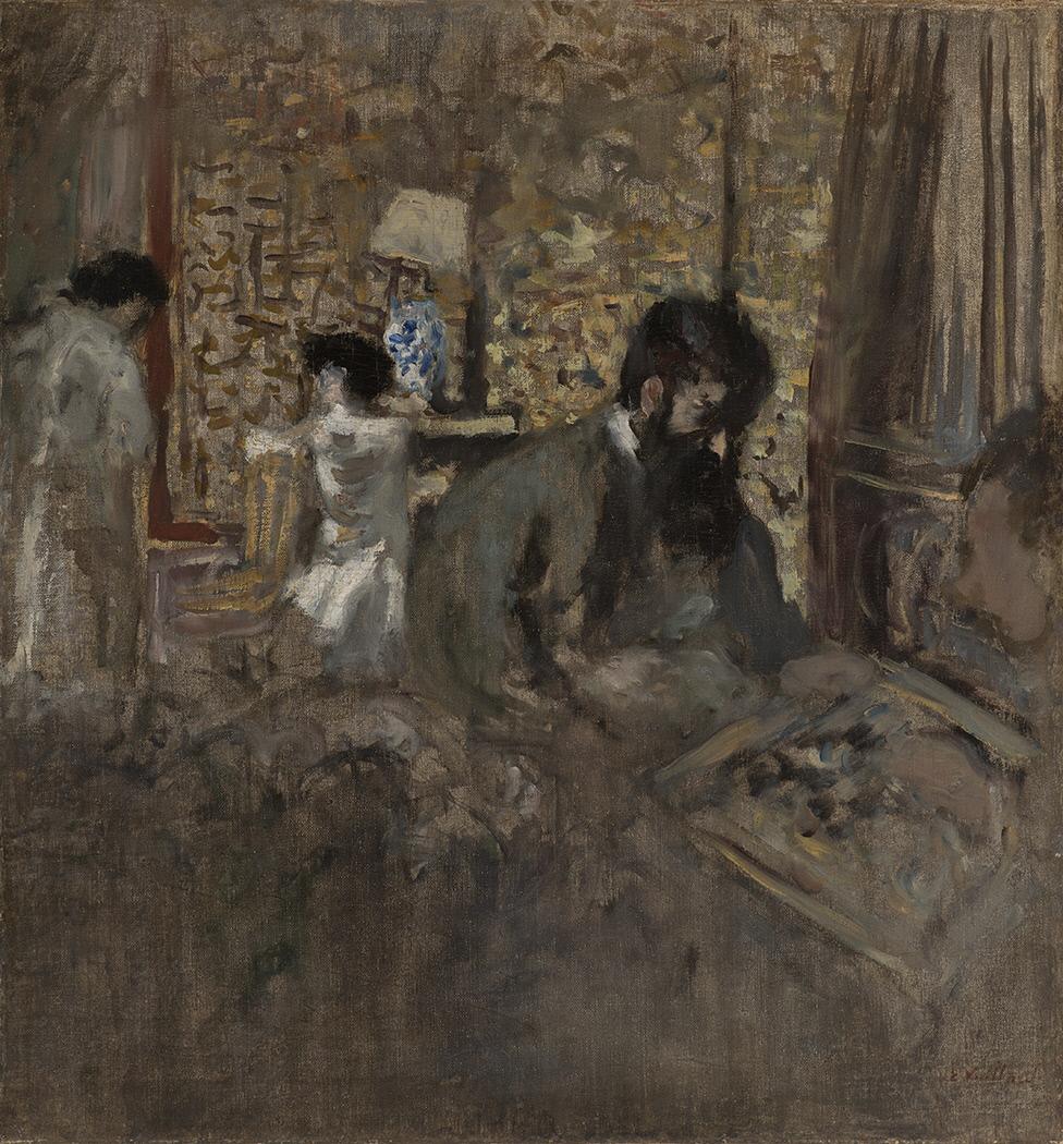 La fête de dames, Tristan Bernard chez Madame Aron - Édouard Vuillard