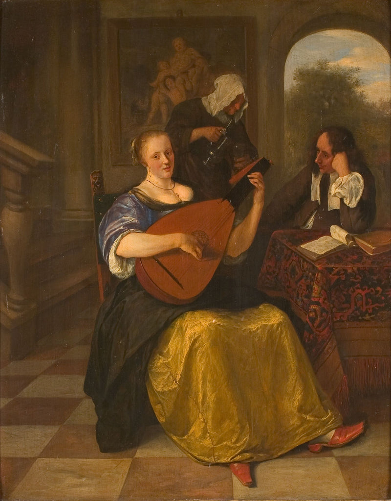 Femme jouant du luth - Jan Steen