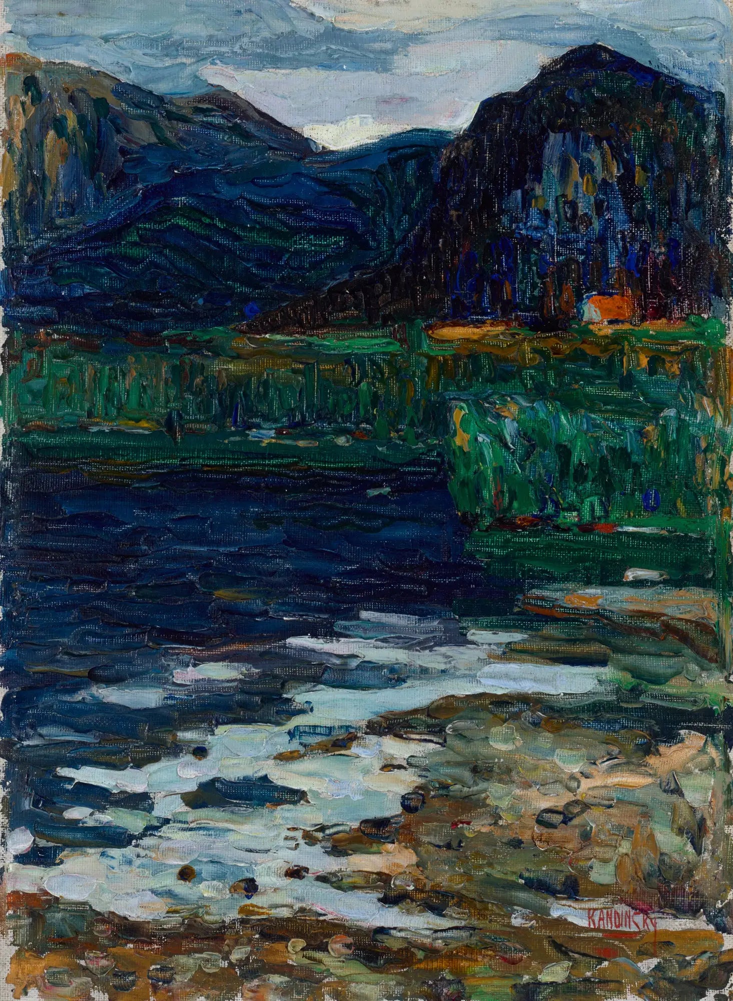 Reproduction du tableau « Kochel-Schlehdorf - Vassily Kandinsky » par Alpha Reproduction en peinture à l’huile