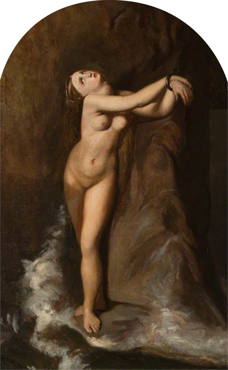 Reproduction du tableau « Roger livrant Angélique (copie d'après Jean-Auguste-Dominique Ingres) - James Abbott McNeill Whistler » par Alpha Reproduction en peinture à l’huile