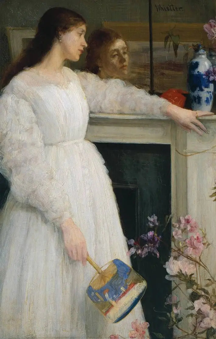 Reproduction du tableau « Symphonie en blanc, n° 2 : La Petite Fille Blanche - James Abbott McNeill Whistler » par Alpha Reproduction en peinture à l’huile
