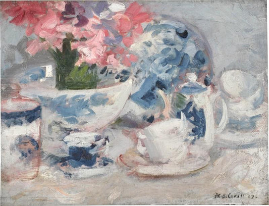 Blanc, rose et bleu - Francis Cadell - Reproductions de tableaux et peintures haut de gamme