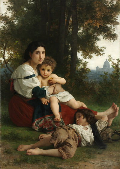 Reproduction du tableau « Le Repos - Bouguereau » par Alpha Reproduction en peinture à l’huile
