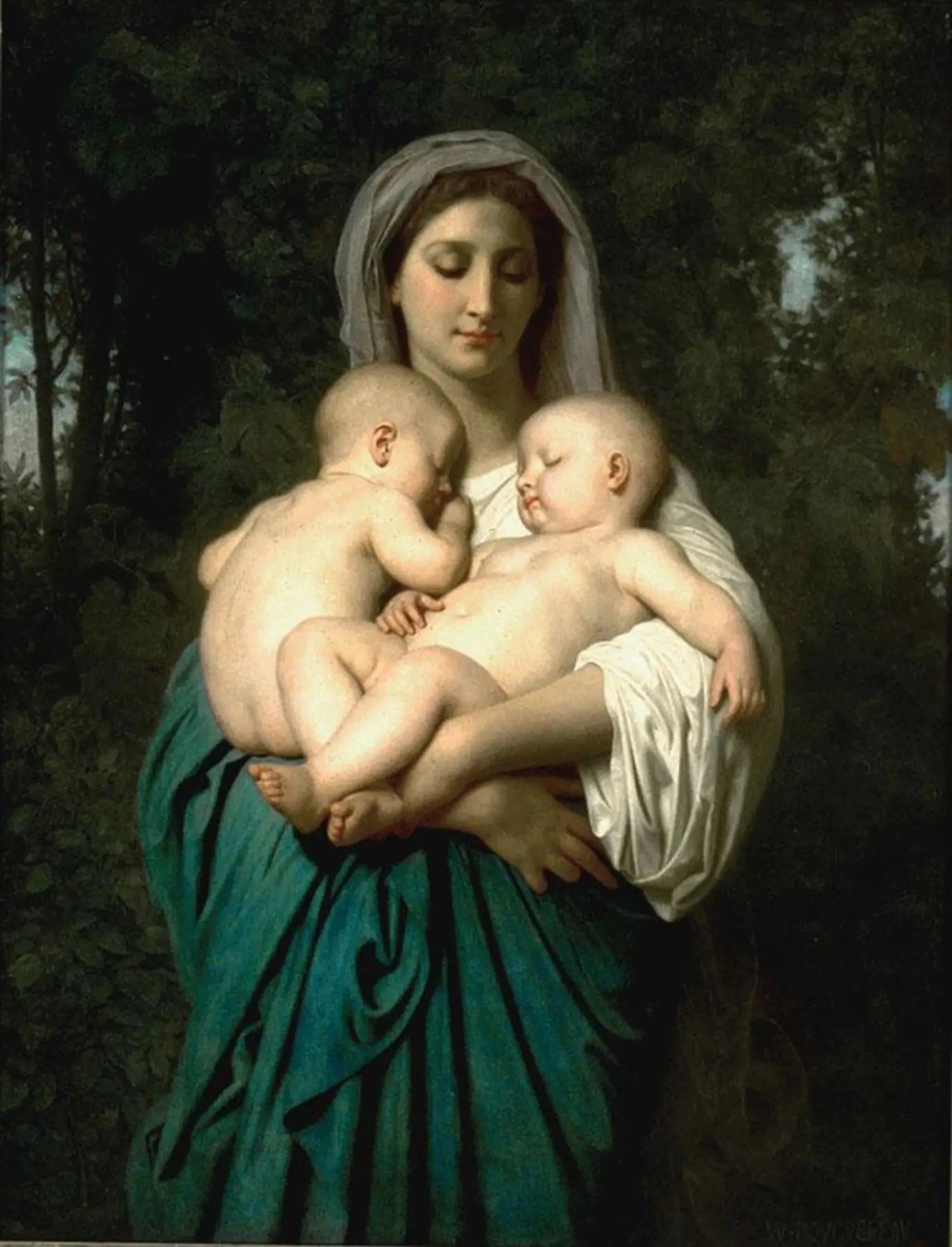 Reproduction du tableau « La Charité - Bouguereau » par Alpha Reproduction en peinture à l’huile