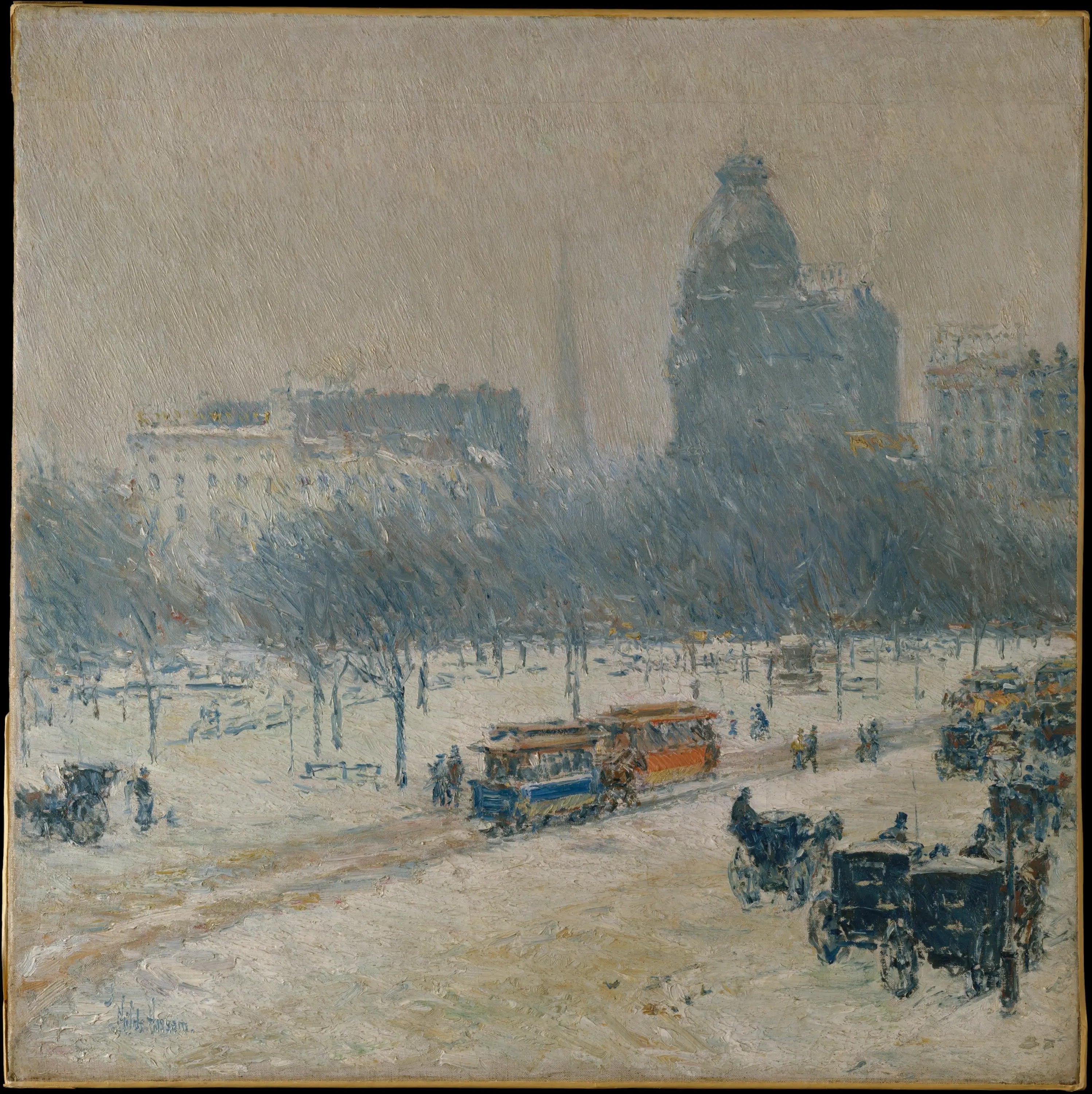 L’hiver à Union Square - Childe Hassam - Alpha Reproduction