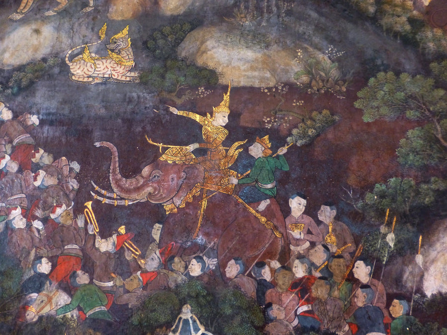 À dos d'éléphant - Ateliers de Wat Suthat