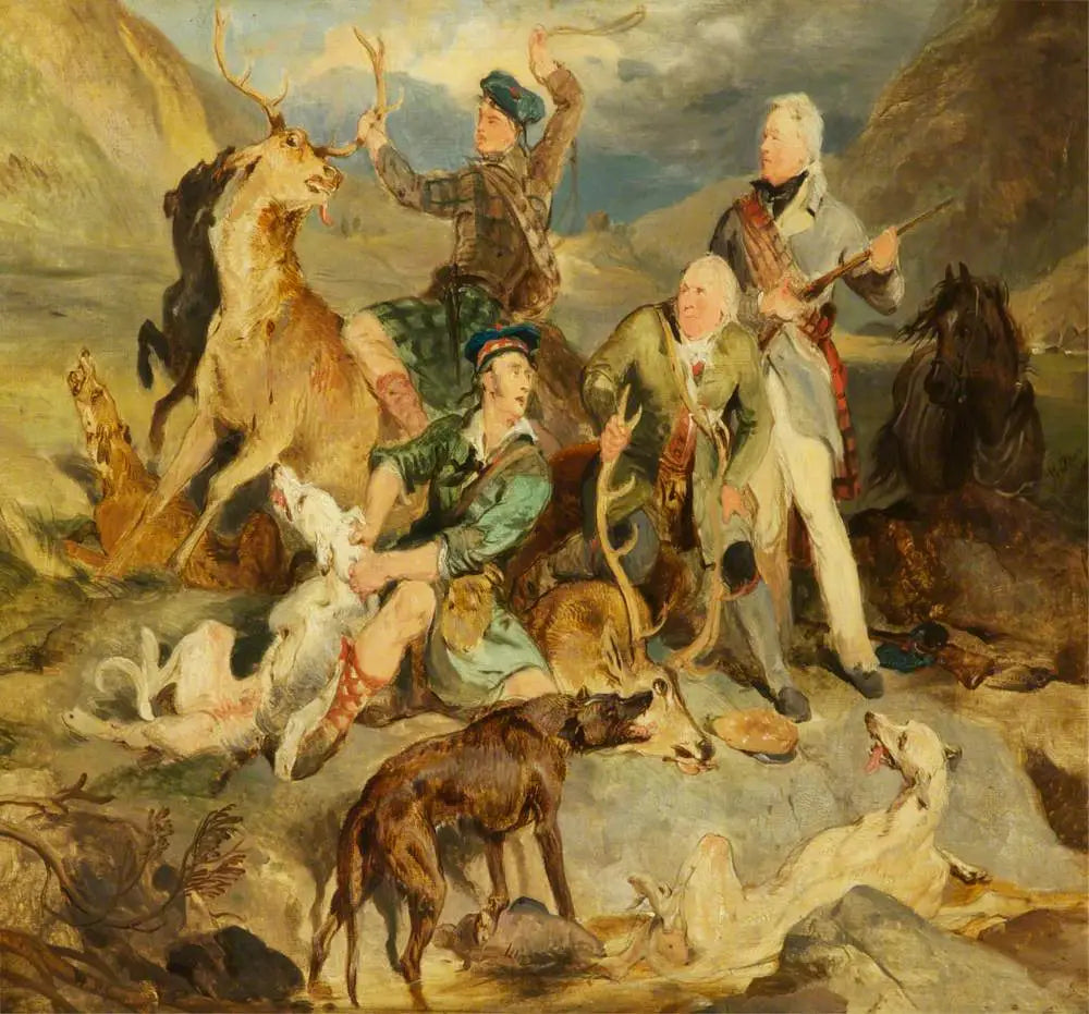 À la conquête du cerf : Le duc d'Atholl avec les forestiers - Edwin Henry Landseer image 1 reproduction artisanale de tableau