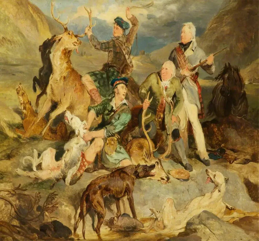 獣の征服：アソール公と森林官たち - エドウィン・ヘンリー・ランディー

Source:
À la conquête du cerf : Le duc d'Atholl avec les forestiers - Edwin Henry Landseer