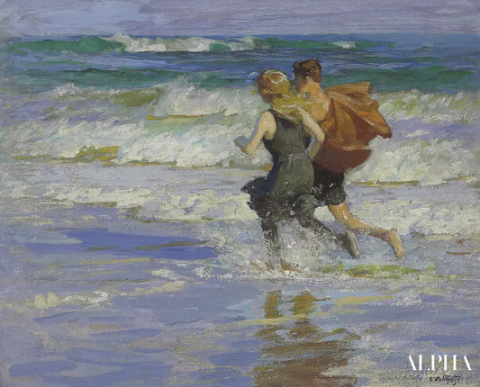 At the Beach - Edward Henry Potthast - Reproductions de tableaux et peintures haut de gamme