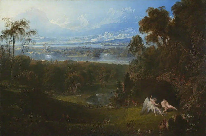 アダムとイブが天使ラファエルを楽しませる - ジョン・マーティン

Source:
Adam et Ève divertissant l'ange Raphaël - John Martin