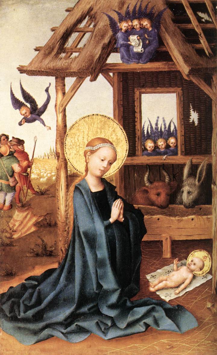 幼いイエスキリストへの崇拝 - ステファン・ロッヒナー