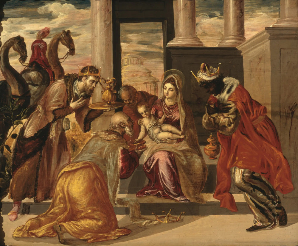 Adoration des Mages avec des chameaux - El Greco image 1 reproduction de peinture à l’huile