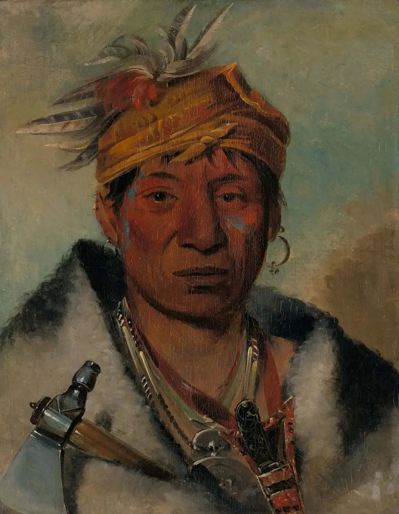 フランス語のタイトルを日本語に翻訳してください。

Source:
Ah-yaw-ne-tak-oár-ron, un guerrier - George Catlin