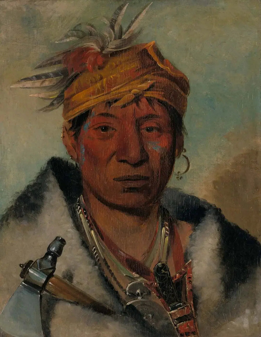フランス語のタイトルを日本語に翻訳してください。

Source:
Ah-yaw-ne-tak-oár-ron, un guerrier - George Catlin