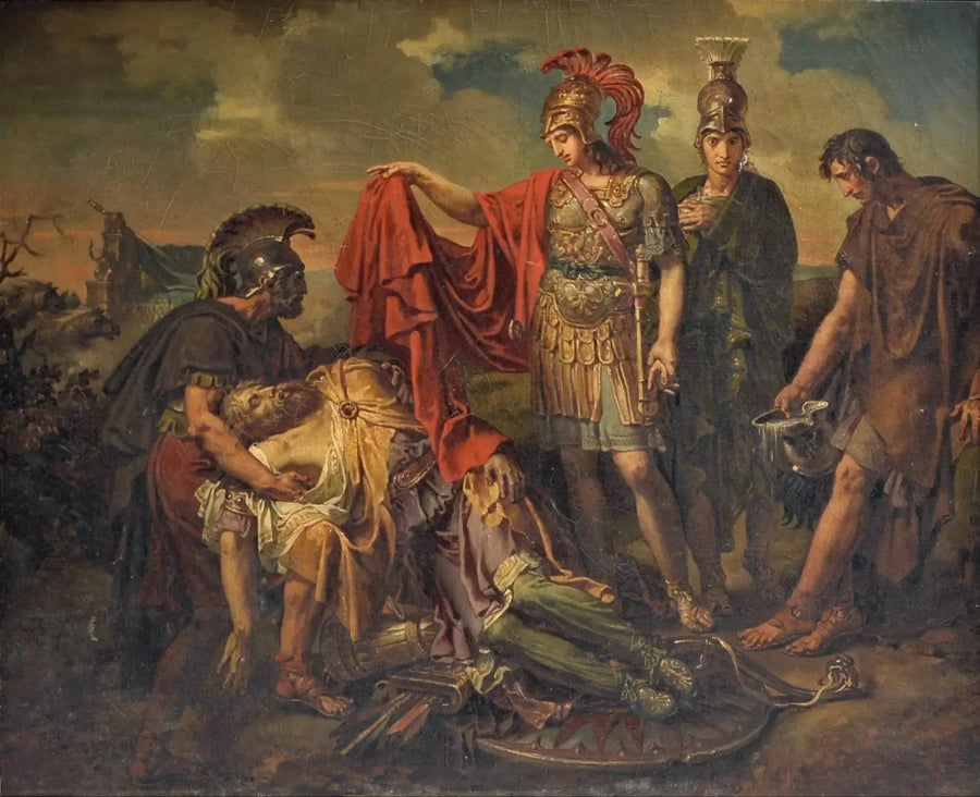 アレクサンドルがマントをかぶせてダリウスの体を覆う - シャルル・メニエール

Source:
Alexandre couvrant de son manteau le corps de Darius - Charles Meynier