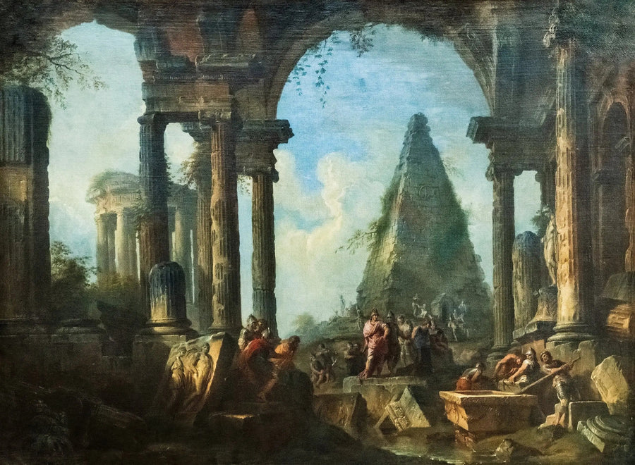 アレクサンドロス大王がアキレスの墓の前に立つ - ジョバンニ・パオロ・パニーニ

Source:
Alexandre le grand devant le tombeau d'Achille - Giovanni Paolo Panini